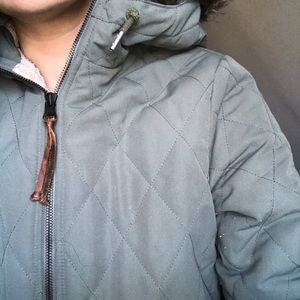 Eddie Bauer fleece-lined down jacket